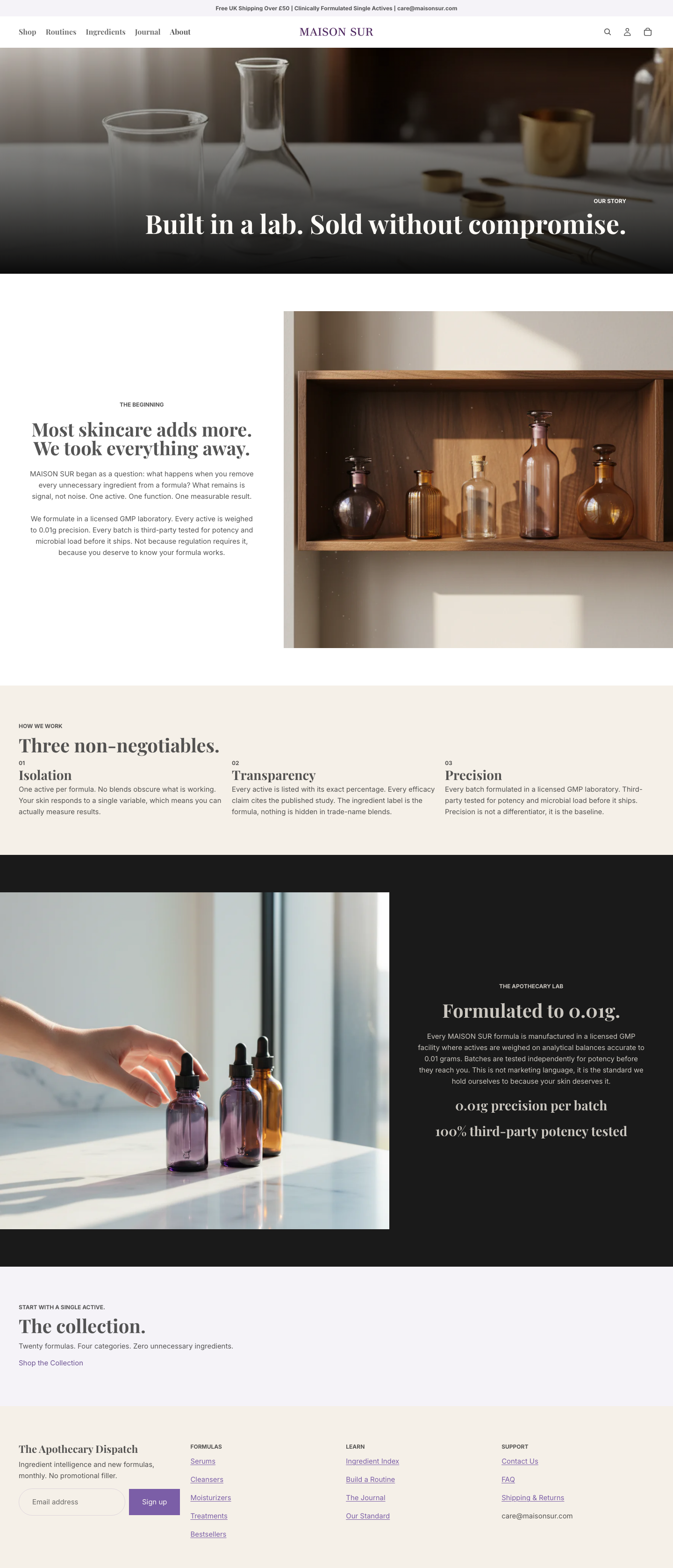 MAISON SUR about page