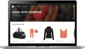Women's activewear laptop mockup