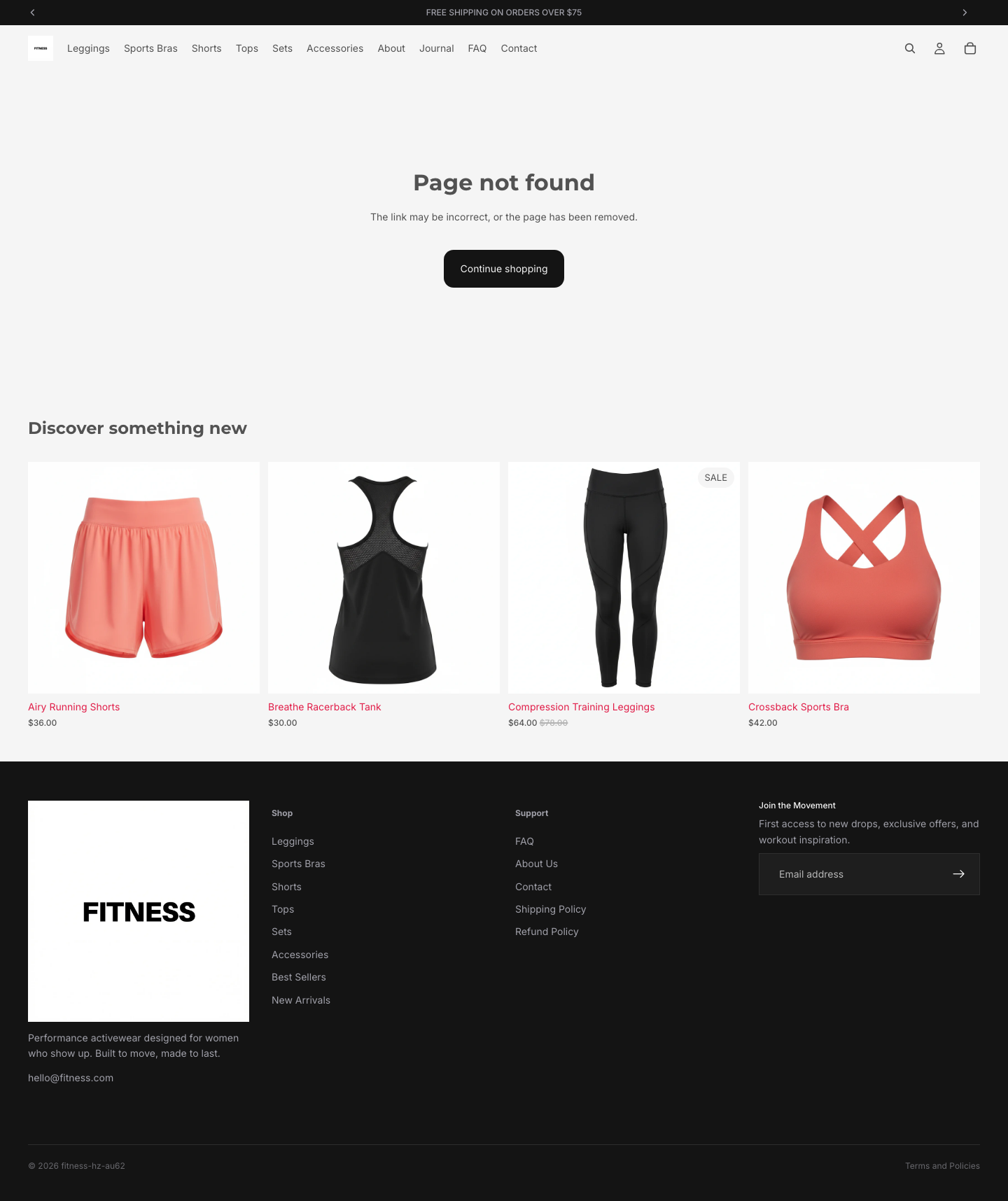 Women's Activewear about page