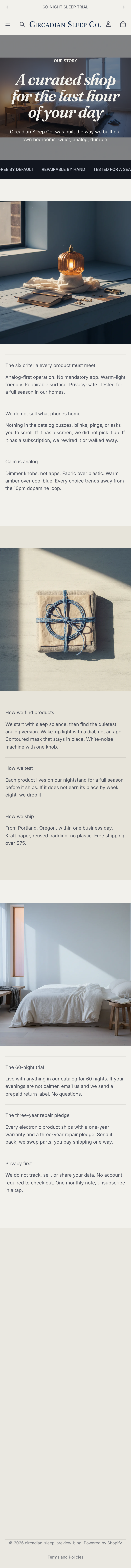 Mobile about page
