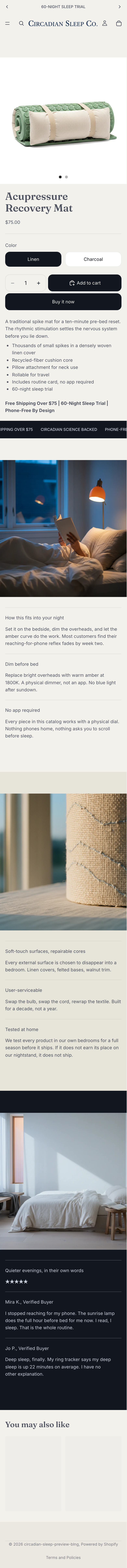 Mobile product page